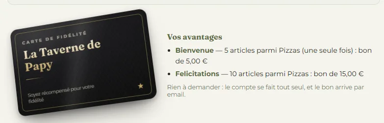 La carte de fidélité !